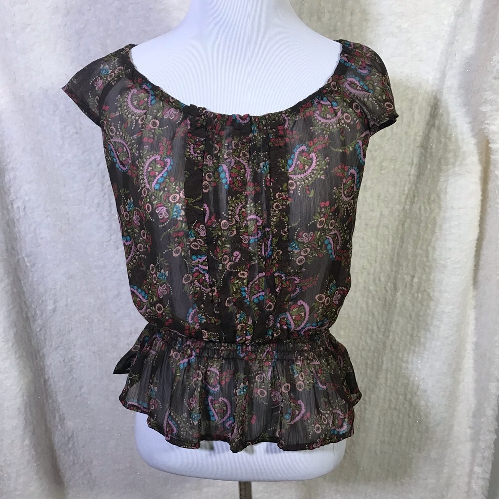 Sheer floral top